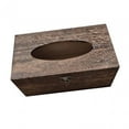 thumbnail image 2 of Caja de pañuelos de madera, servilletero, bandeja para servir de madera de estilo Vintage, cubierta de caja de pañuelos para sala de estar, tocador, H 22cmx12cmx10cm Sunnimix Caja de pañuelos de escritorio, 2 of 8