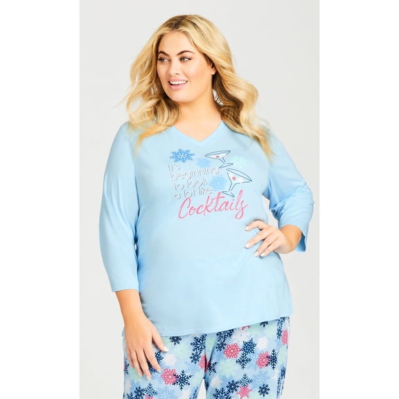 Avenue Women's Plus Size Cocktails Sleep Top