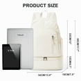 thumbnail image 7 of SYCNB Gym Backpack with Shoe Compartment, Waterproof Lightweight Sport Bag for Men & Women, Casual Travel Swimming Bag, Beige, 7 of 7