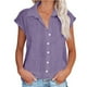 thumbnail image 1 of Camisetas para las Mujeres Casual, Imprimir Cuello Turndown Top de Manga Corta Hecho de 95% Poliéster 5% Spandex para el Uso Diario de Verano, Tops Cortos para las Mujeres, 1 of 5