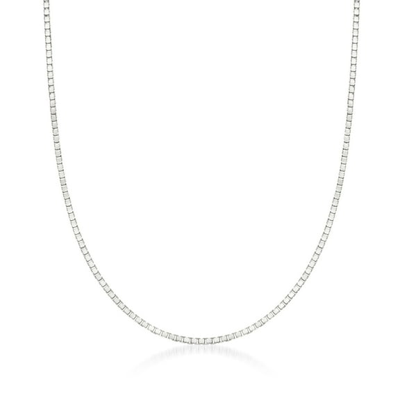 Ross-Simons 1.4mm 14kt White Gold Box-Chain Necklace, Women's, Adult