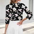 thumbnail image 7 of Axiiglly Cardigan for Women Summer Lightweight Floral 3/4 Sleeve Open Front Cropped Cardigan Loose and Breathable, S-2XL, 7 of 7