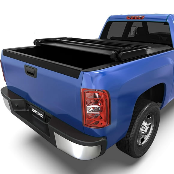 oEdRo Couverture de Lit de Camion Pliable Douce Améliorée Compatible avec Chevy Silverado 1500 / GMC Sierra 1500 avec Lit de 5,8 Pieds, Fleetside