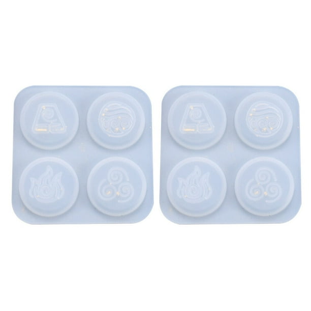 Molde de silicona con símbolo religioso de resina epoxi de 2 piezas para joyería artesanal