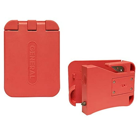 General Tools 7904-RD 3-in-1 Car Emergency Escape Tool, Clips To Seatbelt, Window Glass Breaker, Safety Hammer, Seatbelt Cutter, Handy In An Emergency, LED Light, 2 Pack, Red