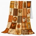 thumbnail image 2 of Harvest Collection Autumn Pumpkin Sunflower Pie, Cozy Festive Scene, Warm Flannel Blanket for Living Room and Family Room, Garden Lovers Thanksgiving Gift, Festive Home Decor, 2 of 9
