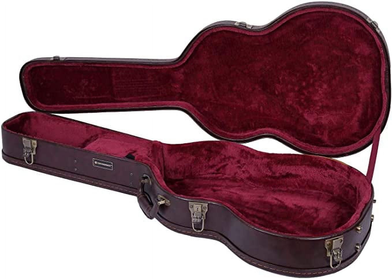 Crossrock Deluxe Wooden Classical Guitar Case, Arch-Top Hard Shell, Full Size 4/4
