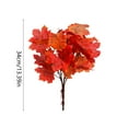 thumbnail image 3 of HengDidi Orange Harvest Leaf Stems 35cm - Vibrant Color Artificial Foliage for Thanksgiving Decor Fall Dining Table Setting Party Centerpiece, 3 of 6
