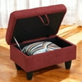 thumbnail image 6 of JESTOP 28.5" Ottoman with Storage, Fabric Ottoman Foot Rest Stool, Rectangle Upholstered Footstool, Storage Bench, 6 of 7