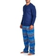 thumbnail image 2 of Ashford & Brooks Men's Jersey Knit Long-Sleeve Top and Mink Fleece Bottom Pajama Set, 2 of 4