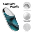 thumbnail image 5 of Rateoe Blue Viper Snake1 Print Women's Men's Cotton Knit Slippers Lightweight Memory Foam Indoor House Shoes with Anti-Skid Sole-37/38, 5 of 7
