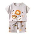 thumbnail image 2 of Hiijoy Toddler Boys Summer Outfits Cartoon Print Short Sleeved T Shirt Shorts Set, Sizes 4-5T, 2 of 6