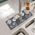 thumbnail image 2 of Kitchen Sink Splash Guard Faucet Mat -1 PC Super Absorbent Fast Drying Mat Sink Gadgets-Splash Guard Behind Faucet Drip Catcher for Kitchen, Bathroom,Sink Mat, Dish Drying Mat, Bathroom(15" X 5.5" ), 2 of 6
