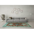 thumbnail image 3 of Ahgly Company Indoor Rectangle Persian Light Blue Traditional Area Rugs, 3' x 5', 3 of 4