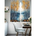 thumbnail image 4 of Spring Tree Sheer Curtains 63 Inch Length 2 Panels Set, Oil Landscape Painting Contemporary Voile Window Treatment Rod Pocket Curtains Sheers Drapes for Bedroom/Living Room/Kitchen 52x"63"x2, 4 of 7