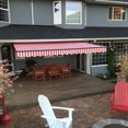 thumbnail image 7 of ALEKO 12' x 10' Retractable Motorized Black Frame Patio Awning, Red and White Striped Color, 7 of 7