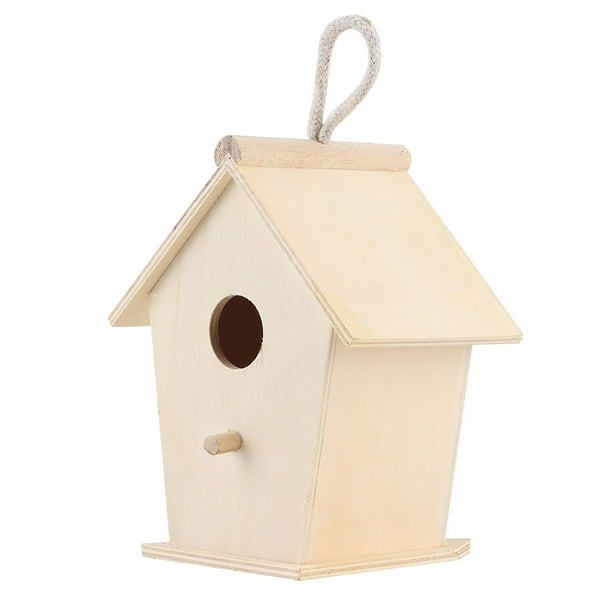 Sonew Bird Cage Wooden Bird Warm Breeding Box Outdoor Hanging Wood