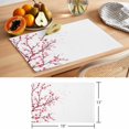 thumbnail image 6 of Cherry Blossom Placemats Set of 8 Spring Pink Floral Branches Watercolor Place Mats Indoor Wipeable Table Mats Washable Cloth Dining Table Placemats for Kitchen Holiday Party Home Decor 13x19 Inch, 6 of 9