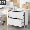 thumbnail image 2 of Ktaxon Wood 2-Drawer File Cabinet Office Filing Organizer for Home Office, Filing Cabinet Nightstand for Letter Legal A4 Size File Folder Storage, White, 2 of 10