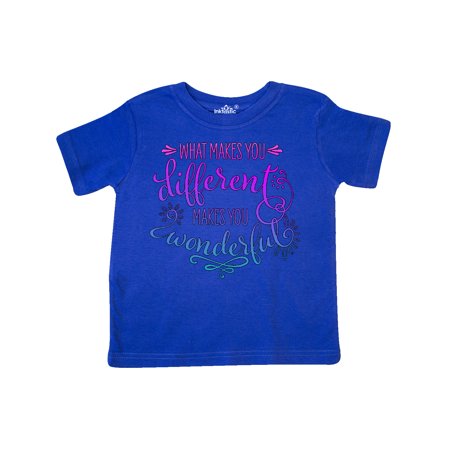 

Inktastic What Makes You Different Makes You Wonderful Purple and Blue Gift Toddler Boy or Toddler Girl T-Shirt