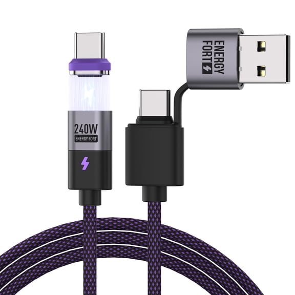 USB-A/Type-C 2-in-1 Magnetic Cable (with 3 magnetic heads)
