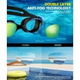 thumbnail image 4 of Swim Goggles Adult Swimming-Goggles: Pool Goggles for Men and Women with Anti Fog UV400 Protection No Leak 3 Pack, 4 of 5