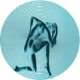 thumbnail image 1 of Ahgly Company Tapis d'Intérieur Lavables en Machine, Ronds, Bleu Lierre de Transition, Ronds de 7', 1 of 7
