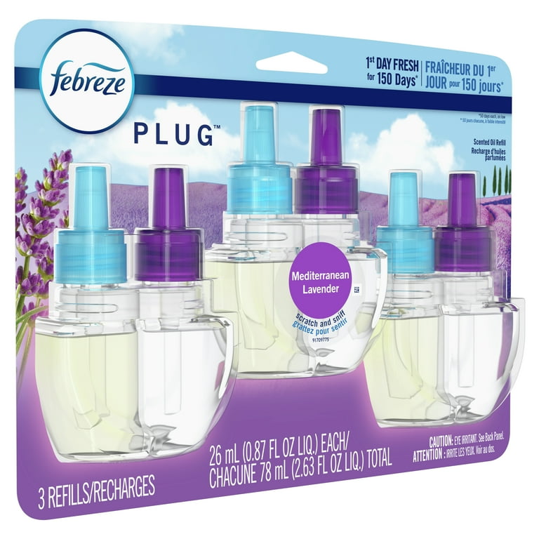 Febreze Plug Air Freshener, Mediterranean Lavender, Oil Refill