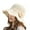 Beige, variant on huanledash Hollow Out Breathable Faux Pearl Flower Decor Sun Hat Women Big Wave Brim Floppy Bucket Hat Fashion Accessories