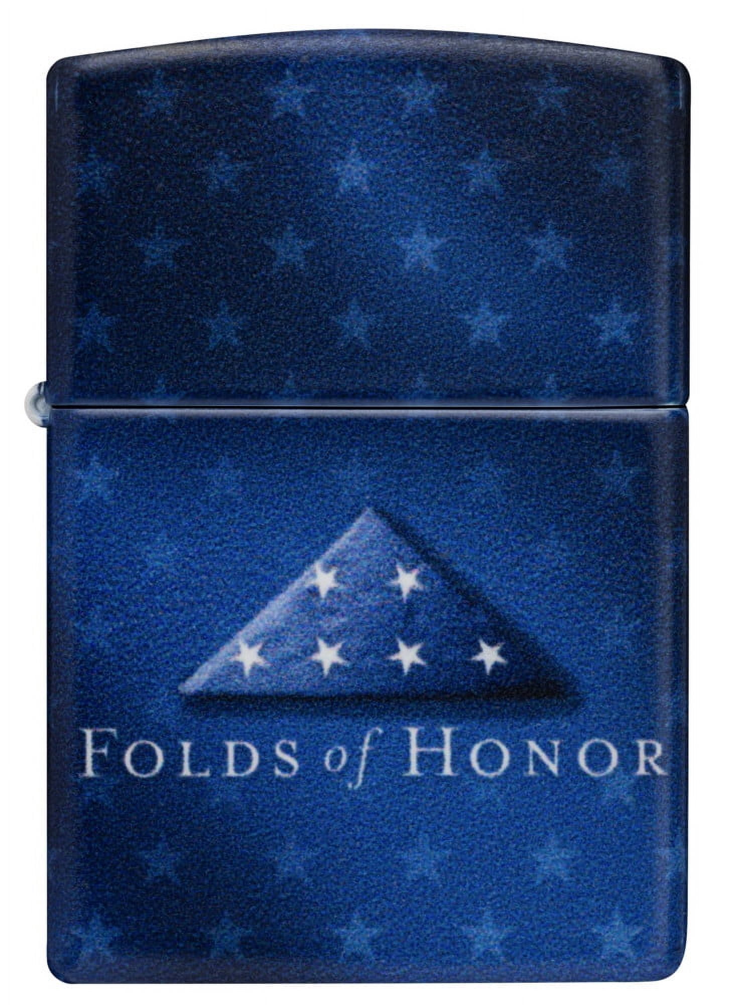 Zippo Pocket Lighter Folds of Honor Star-Studded Design 540 Matte