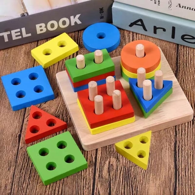 Juguetes Montessori para bebé juguetes de desarrollo para niños de 1 2 y 3 años rompecabezas de madera juegos educativos para niños