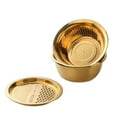 thumbnail image 1 of Multifunctional Stainless Steel Basin Sink Kitchen Colander Fine Mesh Basket Vegetable Washing Bowl Set  Gold, 1 of 5
