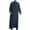Lake Blue, variant on Muslim Thobe for Men Kaftan with Pockets Button Down Long Gown Men's Arab Thobe Long Sleeve Neck Pocket Casual Robe 2024 Winter Saving