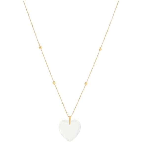 Alex and Ani Crystal Infusion Pendant Necklace Heart Gold One Size