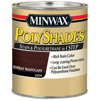 2-pack of 1/2 pt Minwax 21380 Bombay Mahogany PolyShades Wood Stain And Polyurethane, Satin