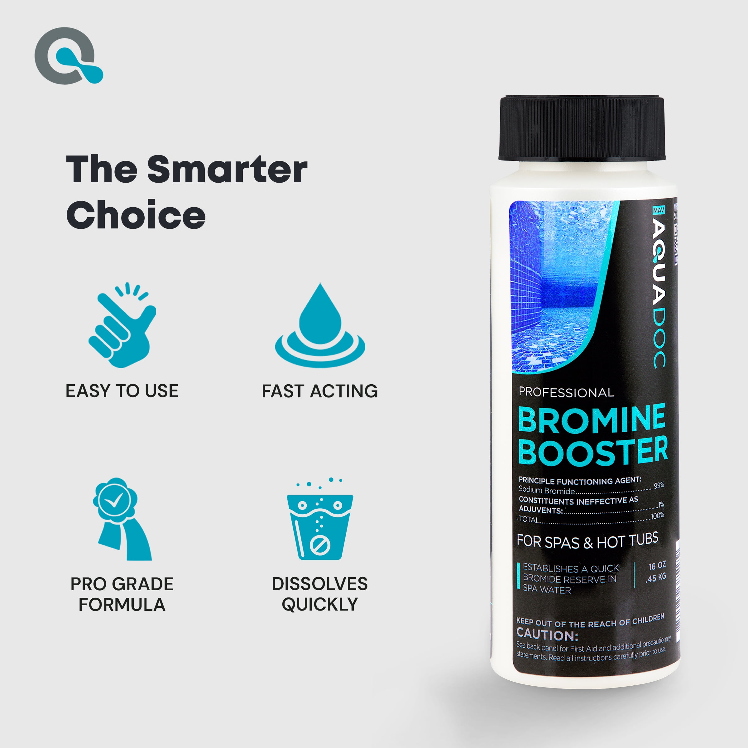 AquaDoc Bromine Booster – Non-Chlorine Spa Shock, Sodium Bromide Oxidizer for Hot Tubs, 1lb