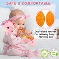 thumbnail image 4 of Baby Girl Toys 0-6 Months,Musical Stuffed Animal Plush Toy with Rattle,Soft Newborn Toy for 0 3 6 9 12 Months Girls,Baby Girl Gift,Pink, 4 of 7