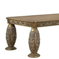 thumbnail image 6 of Acme Constantine Dining Table, Brown & Gold Finish, 6 of 8