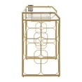 thumbnail image 4 of Weston Home Holland Octagon Pattern Gold Metal and Glass Desk, 4 of 10