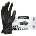 thumbnail image 3 of ForPro Disposable Vinyl Gloves, Black, Industrial Grade, Powder-Free, Latex-Free, Non-Sterile, Food Safe, 2.75 Mil. Palm, 3.9 Mil. Fingers, Small, 100-Count, 3 of 6
