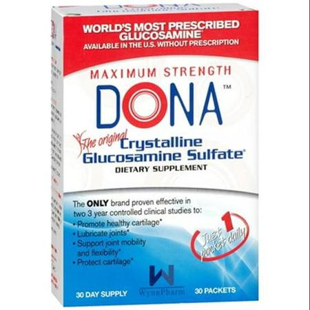 Dona Glucosamine poudre cristalline 30 Chaque Sulfate (pack de 3)