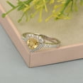 thumbnail image 5 of 5 MM Heart Shape Citrine 925 Sterling Silver Solitaire Women's Mother's Day Gift Ring, 5 of 7