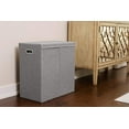 thumbnail image 6 of BirdRock Home Double Linen Laundry Hamper with Lid and Removable Liners - Grey, 6 of 10