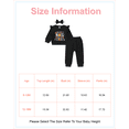 thumbnail image 2 of Baby Girl Clothes 12 Months Girls First Birthday Outfit 1 Year Old Girl Birthday Long Sleeve Sweatshirt Top Pants Set for Baby Girl Gift Black, 2 of 6