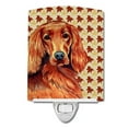 thumbnail image 1 of Carolines Treasures LH9119CNL Irish Setter Fall Leaves Portrait Ceramic Night Light, 1 of 1