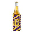 thumbnail image 2 of Carolines Treasures CJ1022-GMUK Tiger Stripe - Purple Gold Monogram Letter G Michelob Ultra s For Slim Cans, 2 of 3