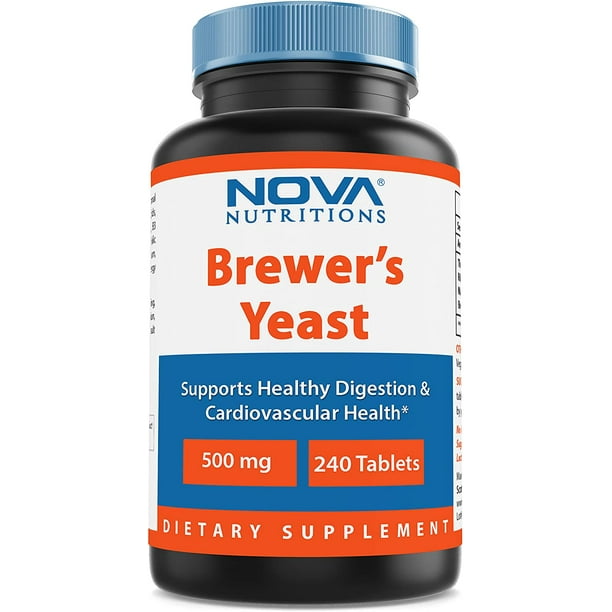 Nova Nutritions Brewers Yeast Tablets 500 mg 240 Count