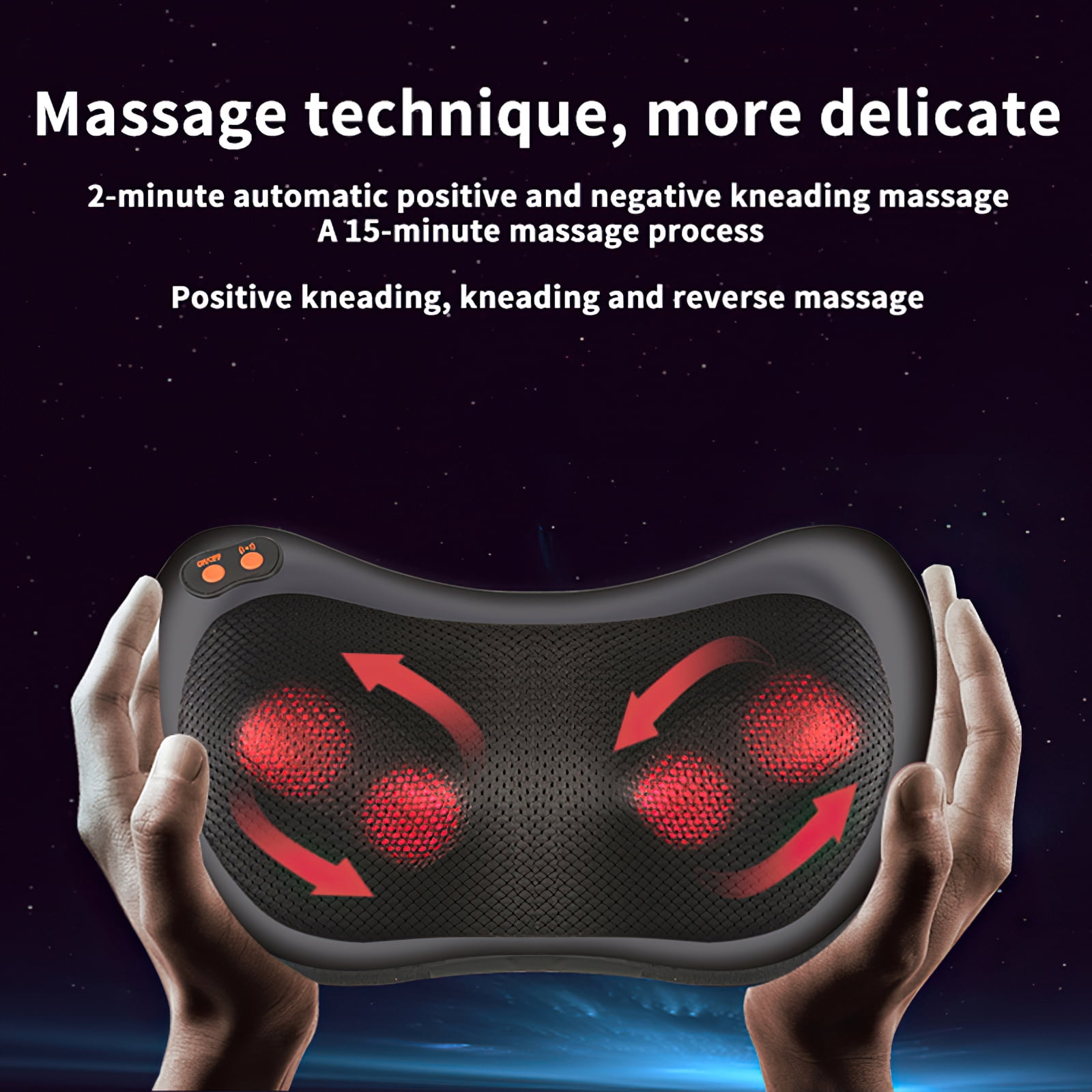 Ikristin Neck Massager, Shiatsu Massager Pillow with Heat,  Electric Back Massager for Shoulder, Back, Leg, Deep Tissue Kneading Massage to Relax Muscles, Massage Pillow Gift for Women/Men