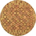 thumbnail image 1 of Ahgly Company Indoor Round Southwestern Brown Country Area Rugs, 3' Round, 1 of 4
