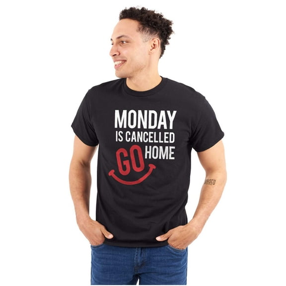Monday Cancelled Go Home Weekend Vibe Plus Size Crewneck Graphic Tee Shirt Brisco Brands 2X